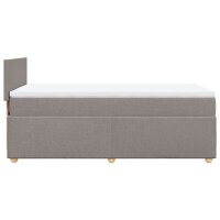 vidaXL Boxspringbett mit Matratze Taupe 100x200 cm Stoff