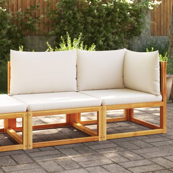 vidaXL Gartensofa mit Kissen 2-Sitzer Massivholz Akazie