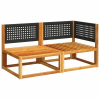 vidaXL Gartensofa mit Kissen 2-Sitzer Massivholz Akazie