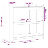 vidaXL Konsolentisch Wei&szlig; 100x35x90 cm Holzwerkstoff