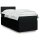 vidaXL Boxspringbett mit Matratze Schwarz 90x190 cm Stoff