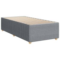 vidaXL Boxspringbett mit Matratze Hellgrau 90x190 cm Stoff