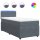 vidaXL Boxspringbett mit Matratze Dunkelgrau 80x200 cm Samt