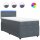 vidaXL Boxspringbett mit Matratze Dunkelgrau 80x200 cm Samt