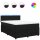 vidaXL Boxspringbett mit Matratze Schwarz 160x200 cm Samt