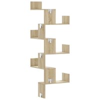 vidaXL Wand-Eckregal Sonoma-Eiche 45x45x147 cm Holzwerkstoff