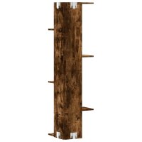 vidaXL Wand-Eckregal R&auml;uchereiche 36,5x36,5x140 cm Holzwerkstoff