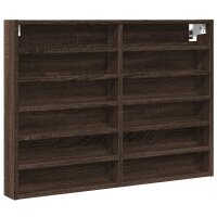 vidaXL Vitrinenschrank Braun Eichen-Optik 80x8,5x58 cm...