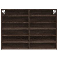 vidaXL Vitrinenschrank Braun Eichen-Optik 80x8,5x58 cm Holzwerkstoff