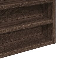 vidaXL Vitrinenschrank Braun Eichen-Optik 80x8,5x58 cm Holzwerkstoff