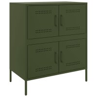 vidaXL Sideboard Olivgr&uuml;n 68x39x79 cm Stahl