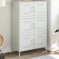 vidaXL Highboard Wei&szlig; 68x39x113 cm Stahl