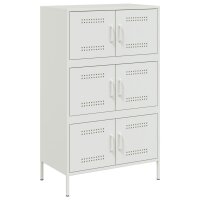 vidaXL Highboard Weiß 68x39x113 cm Stahl