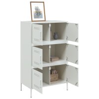 vidaXL Highboard Wei&szlig; 68x39x113 cm Stahl