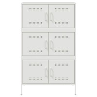 vidaXL Highboard Wei&szlig; 68x39x113 cm Stahl