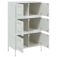 vidaXL Highboard Wei&szlig; 68x39x113 cm Stahl