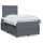 vidaXL Boxspringbett mit Matratze Dunkelgrau 120x190 cm Samt