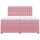 vidaXL Boxspringbett mit Matratze Rosa 200x200 cm Samt