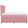 vidaXL Boxspringbett mit Matratze Rosa 200x200 cm Samt