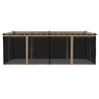 vidaXL Pavillon mit Netzw&auml;nden Taupe 6x3 m Stahl