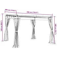 vidaXL Pavillon mit Netzw&auml;nden Anthrazit 3x3 m Stahl