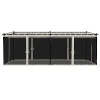 vidaXL Pavillon mit Netzw&auml;nden Creme 6x3 m Stahl