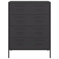 vidaXL Sideboard Schwarz 68x39x89 cm Stahl