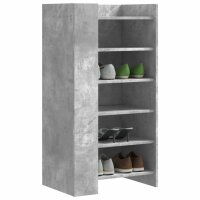 vidaXL Schuhschrank Betongrau 52x37,5x100 cm Holzwerkstoff