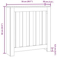 vidaXL Heizk&ouml;rperverkleidung Betongrau 78x20x82 cm Holzwerkstoff