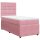 vidaXL Boxspringbett mit Matratze Rosa 100x200 cm Samt