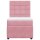 vidaXL Boxspringbett mit Matratze Rosa 100x200 cm Samt