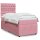 vidaXL Boxspringbett mit Matratze Rosa 100x200 cm Samt