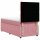 vidaXL Boxspringbett mit Matratze Rosa 100x200 cm Samt