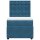 vidaXL Boxspringbett mit Matratze Blau 100x200 cm Samt