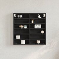 vidaXL Vitrinenschrank Schwarz 60x8,5x58 cm Holzwerkstoff