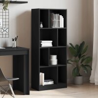 vidaXL B&uuml;cherregal Schwarz 57x28,5x141 cm Holzwerkstoff