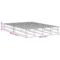 vidaXL Massivholzbett ohne Matratze Wei&szlig; 160x200 Kiefernholz