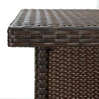 vidaXL 5-tlg. Gartenbar-Set mit Kissen Braun Poly Rattan