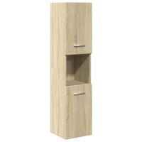 vidaXL Badezimmerschrank Sonoma-Eiche 30x30x130 cm Holzwerkstoff