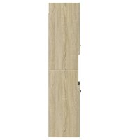 vidaXL Badezimmerschrank Sonoma-Eiche 30x30x130 cm Holzwerkstoff