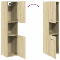 vidaXL Badezimmerschrank Sonoma-Eiche 30x30x130 cm Holzwerkstoff