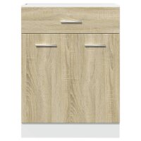 vidaXL Schubunterschrank Sonoma-Eiche 60x46x81,5 cm Holzwerkstoff