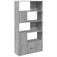 vidaXL B&uuml;cherregal Grau Sonoma 100x36x189 cm Holzwerkstoff