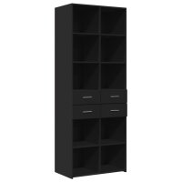 vidaXL Highboard Schwarz 70x42,5x185 cm Holzwerkstoff