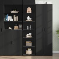 vidaXL Highboard Schwarz 45x41x185 cm Holzwerkstoff