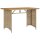 vidaXL Gartentisch mit Holzplatte Beige 110x68x70 cm Poly Rattan