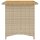 vidaXL Gartentisch mit Holzplatte Beige 110x68x70 cm Poly Rattan