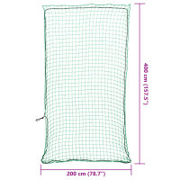 vidaXL Anh&auml;ngernetz mit Gummiseil Gr&uuml;n 4x2 m PP