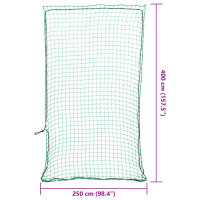 vidaXL Anh&auml;ngernetz mit Gummiseil Gr&uuml;n 4x2,5 m PP