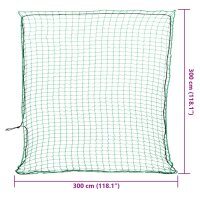 vidaXL Anh&auml;ngernetz mit Gummiseil Gr&uuml;n 3x3 m PP